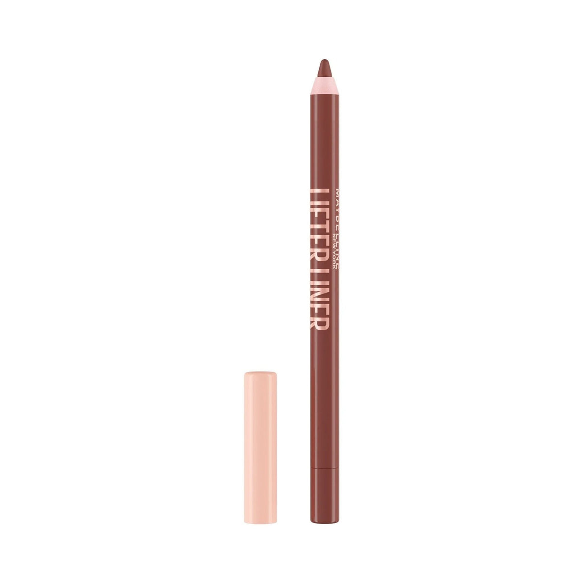 Refect Beauty Maybelline Lifter Liner lip pencil in a rich brown shade with a matching cap and satin finish