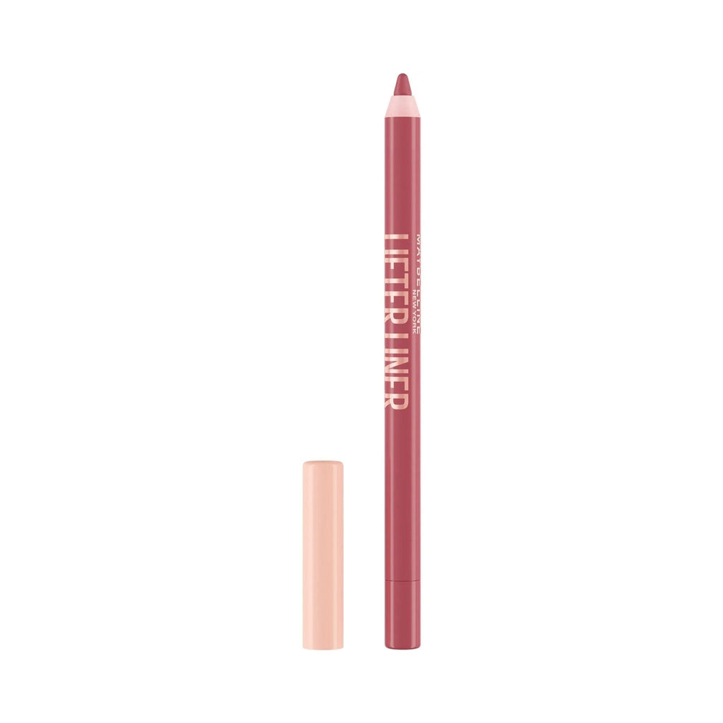 Refect Beauty Maybelline Lifter Liner lip pencil in a dusty rose shade with a matching cap for precise lip contouring.