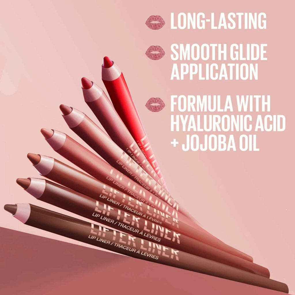 Refect Beauty Maybelline Lifter Liner lip pencils in various shades with hyaluronic acid and jojoba oil formula