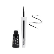 Refect Beauty Maybelline Master Ink liquid eyeliner with a fine-tip applicator and intense black matte swatch