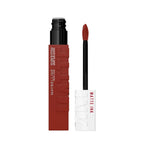 Refect Beauty Maybelline Super Stay Matte Ink liquid lipstick in a deep red shade with a precision arrow applicator