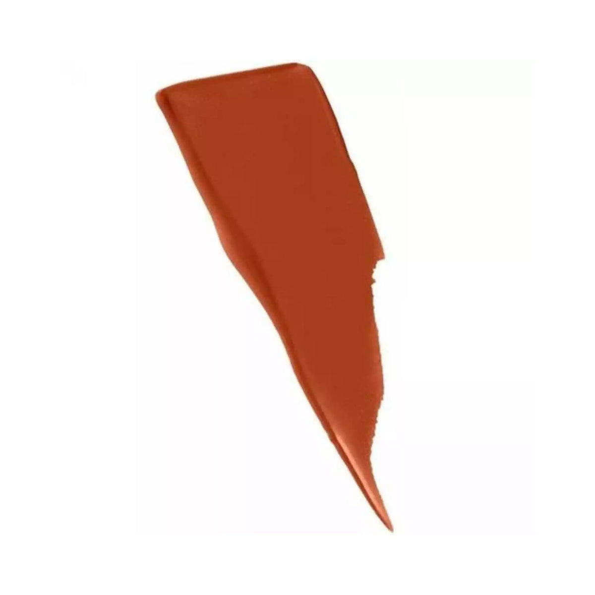Refect Beauty Maybelline Super Stay Matte Ink liquid lipstick swatch in a vibrant terracotta orange shade