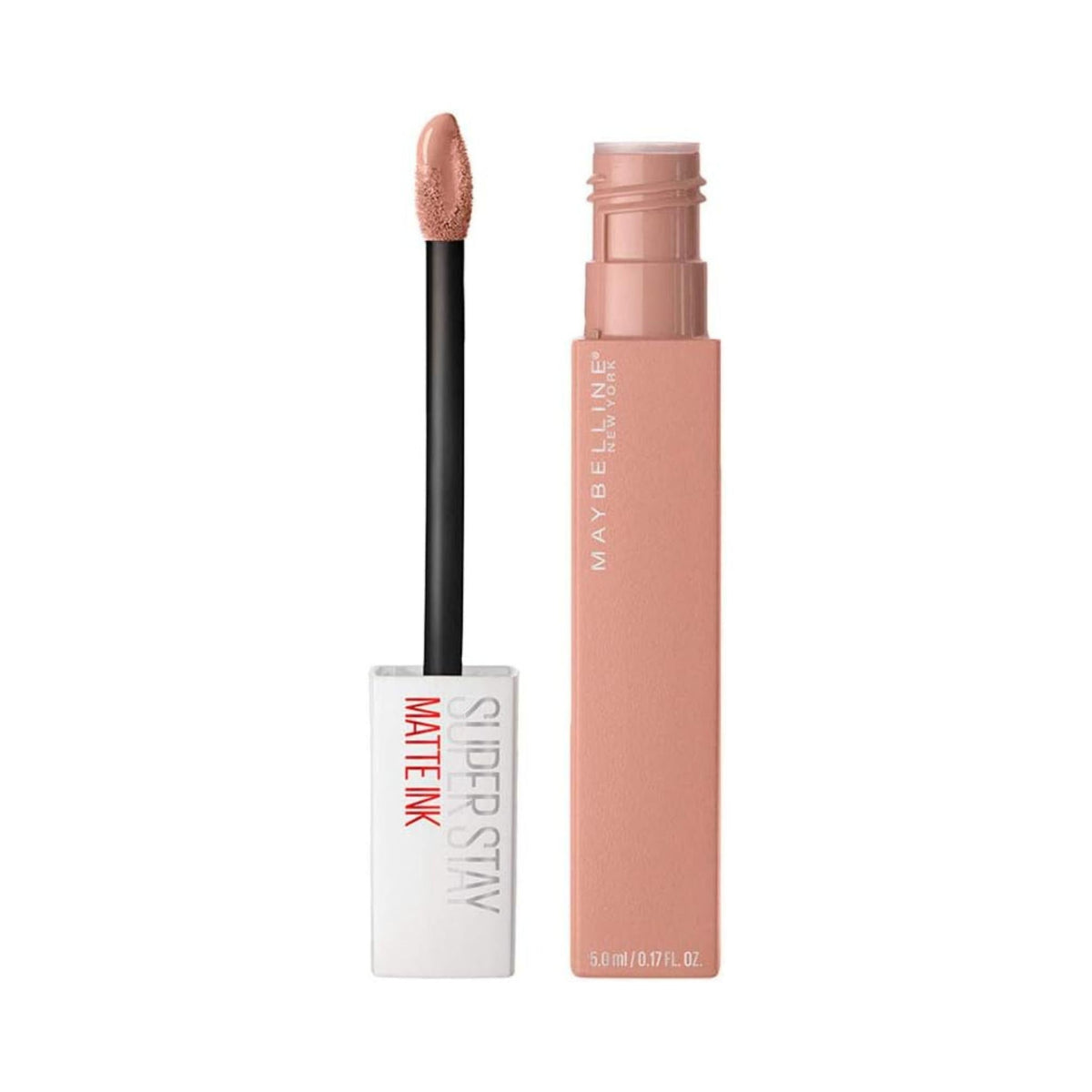 Refect Beauty Maybelline Super Stay Matte Ink liquid lipstick in a nude shade with a precision arrow applicator