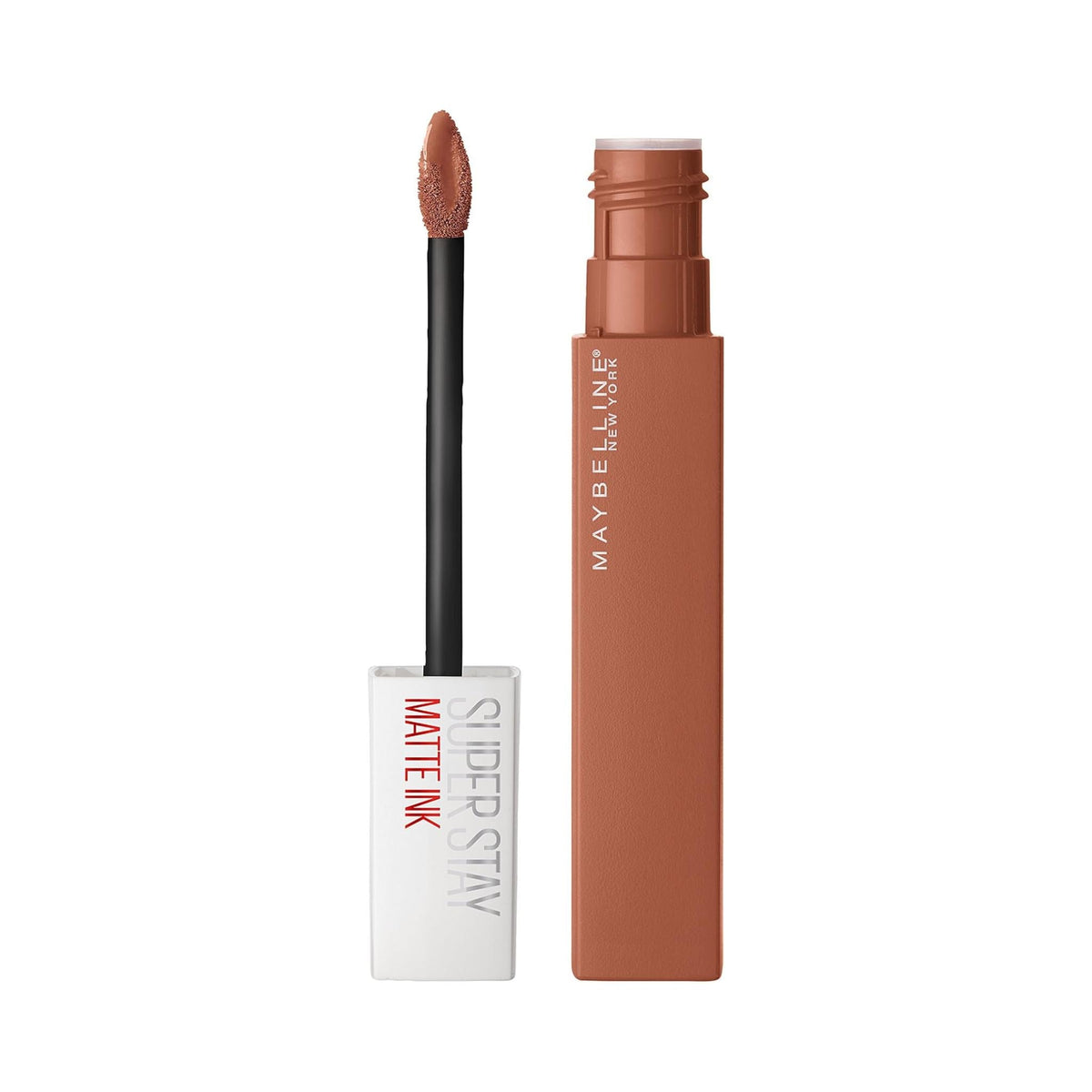 Refect Beauty Maybelline Super Stay Matte Ink liquid lipstick in a nude shade with a precision arrow applicator