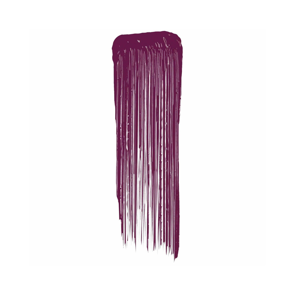 Refect Beauty Maybelline Sky High mascara swatch in a deep plum purple shade showing smooth liquid texture