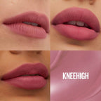 Refect Beauty Maybelline Super Stay Teddy Tint in KNEEHIGH shade showing a soft matte finish on different skin tones