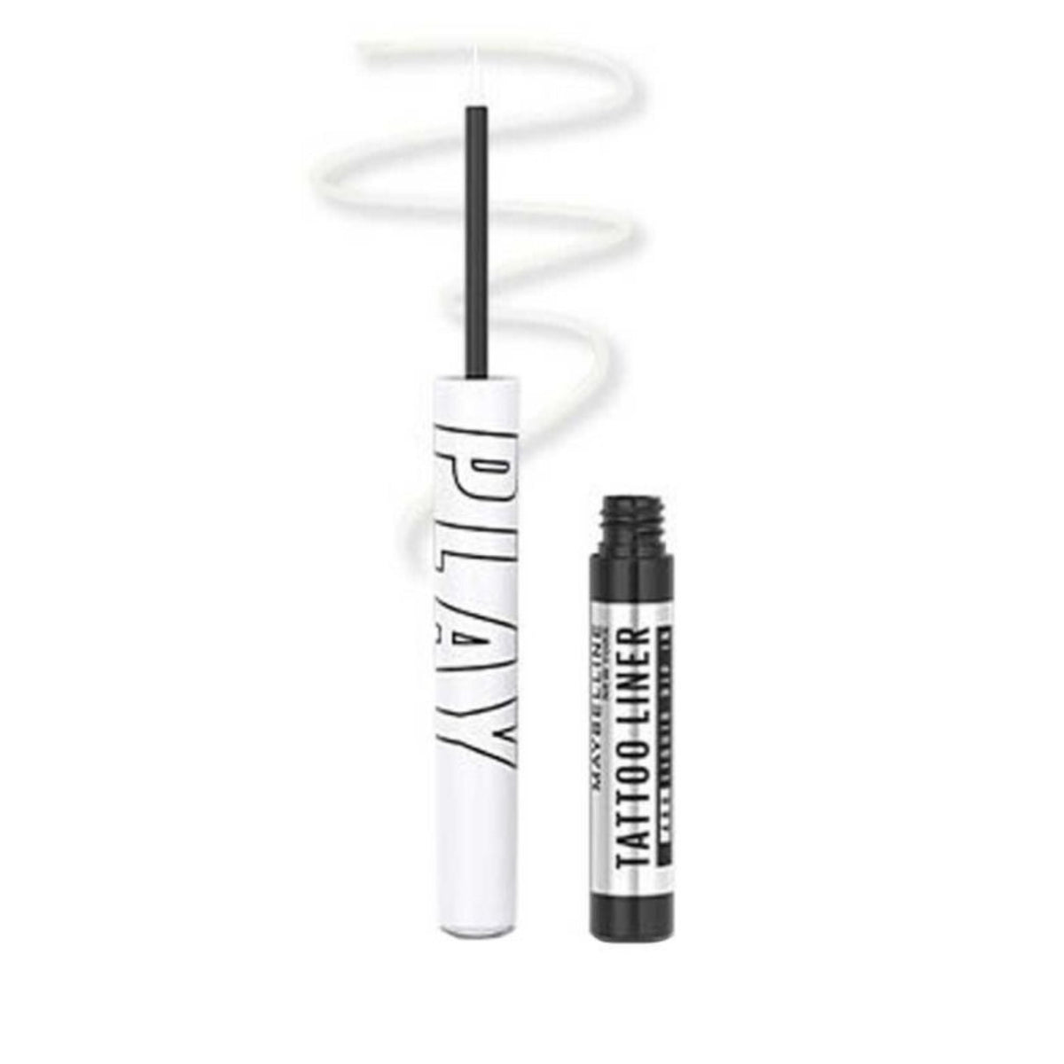 Refect Beauty Maybelline Tattoo Liner Play liquid eyeliner with a white felt tip applicator and metallic finish