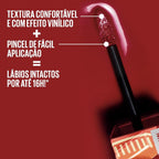 Refect Beauty Maybelline Super Stay Vinyl Ink liquid lipstick applicator showing high-shine red pigment texture