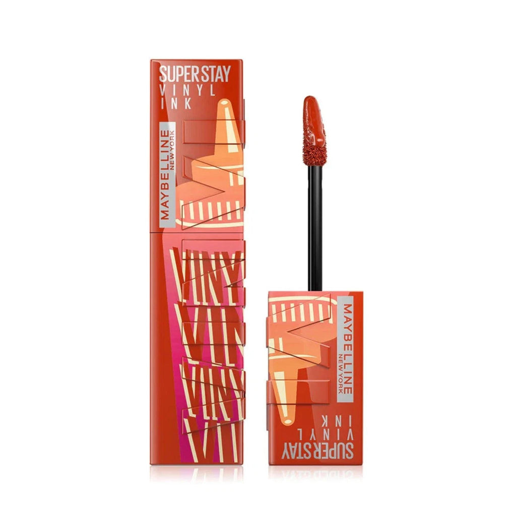 Refect Beauty Maybelline Super Stay Vinyl Ink liquid lipstick in Sauce shade with high-shine applicator