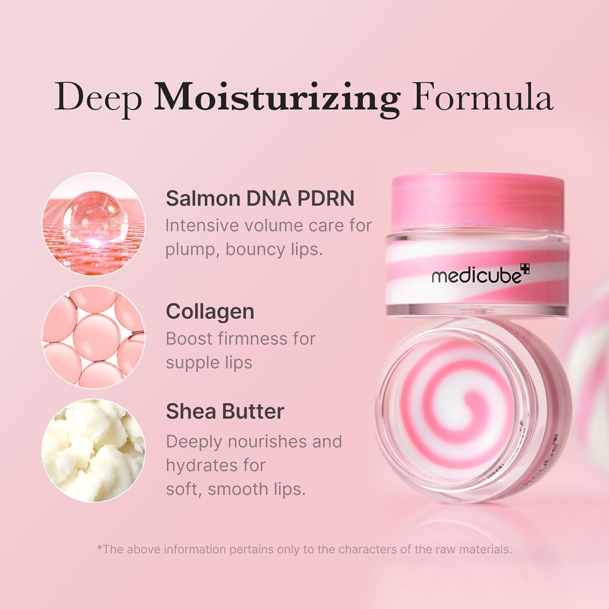 Refect Beauty Medicube PDRN Lip Sleeping Mask jar with pink and white swirl cream for intensive overnight hydration