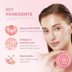 Refect Beauty Medicube PDRN Pink Collagen Capsule Cream featuring a model holding the product with ingredient details