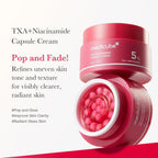Refect Beauty Medicube TXA Niacinamide Capsule Cream with red gel and pink capsules for radiant skin