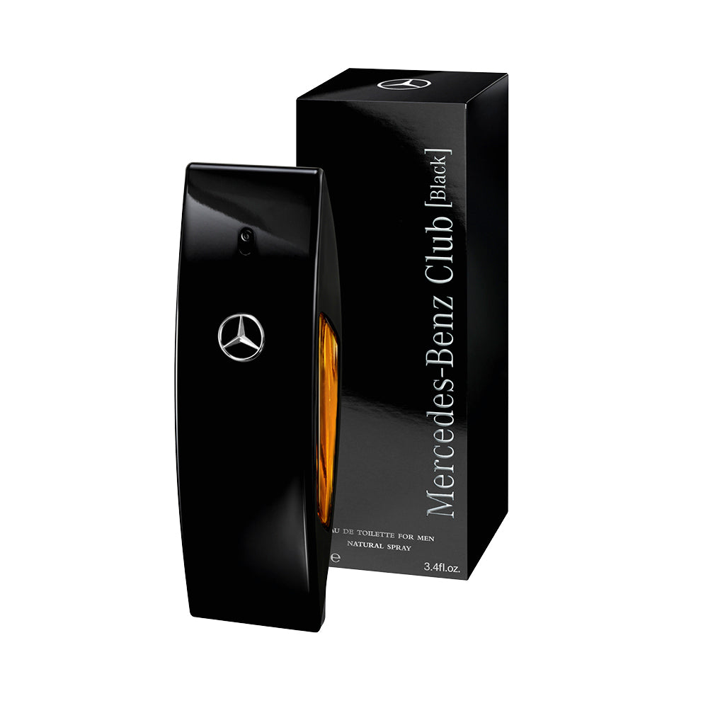 Refect Beauty Mercedes-Benz Club Black eau de toilette bottle and black packaging box for men