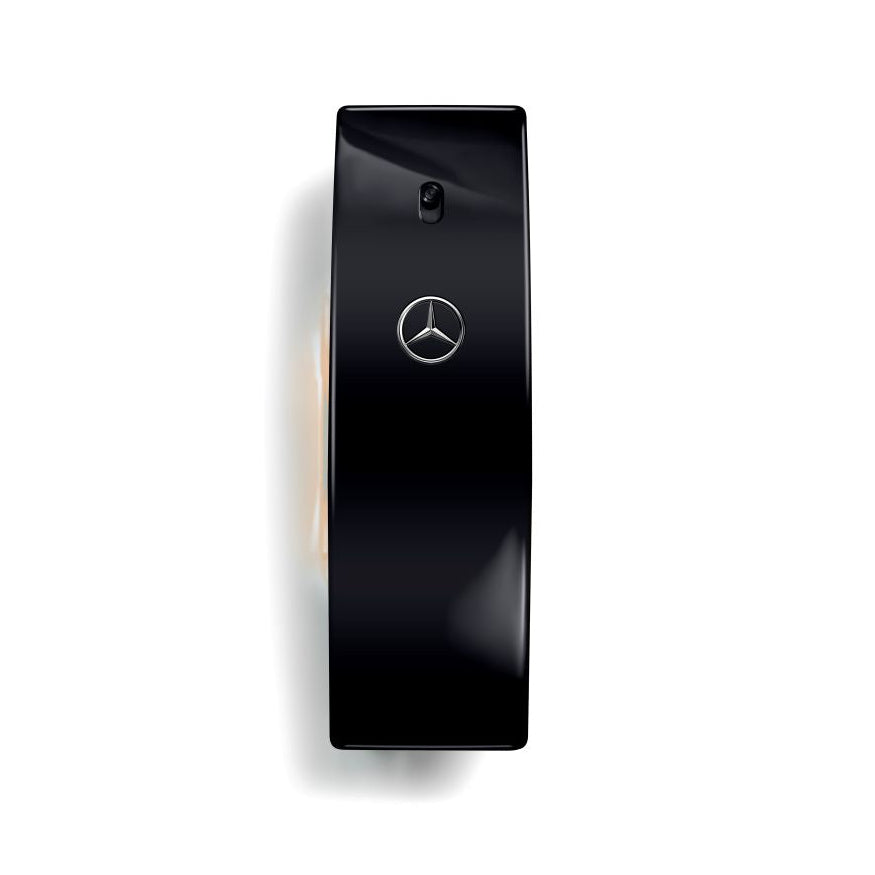 Refect Beauty Mercedes-Benz Club Black Eau de Toilette in a sleek, rectangular black bottle with the iconic logo.
