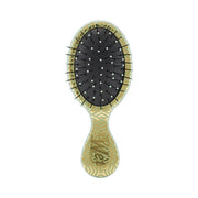 Refect Beauty Wet Brush mini detangling hairbrush in a gold and white geo confetti pattern with flexible bristles.