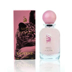 Refect Beauty Miss Laverne Eau de Parfum for women featuring a pink bottle with a leopard logo and matching box.