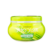 Refect Beauty MODISH Gel Funky Phosphor hair styling gel in a bright neon green jar for strong hold and glossy finish