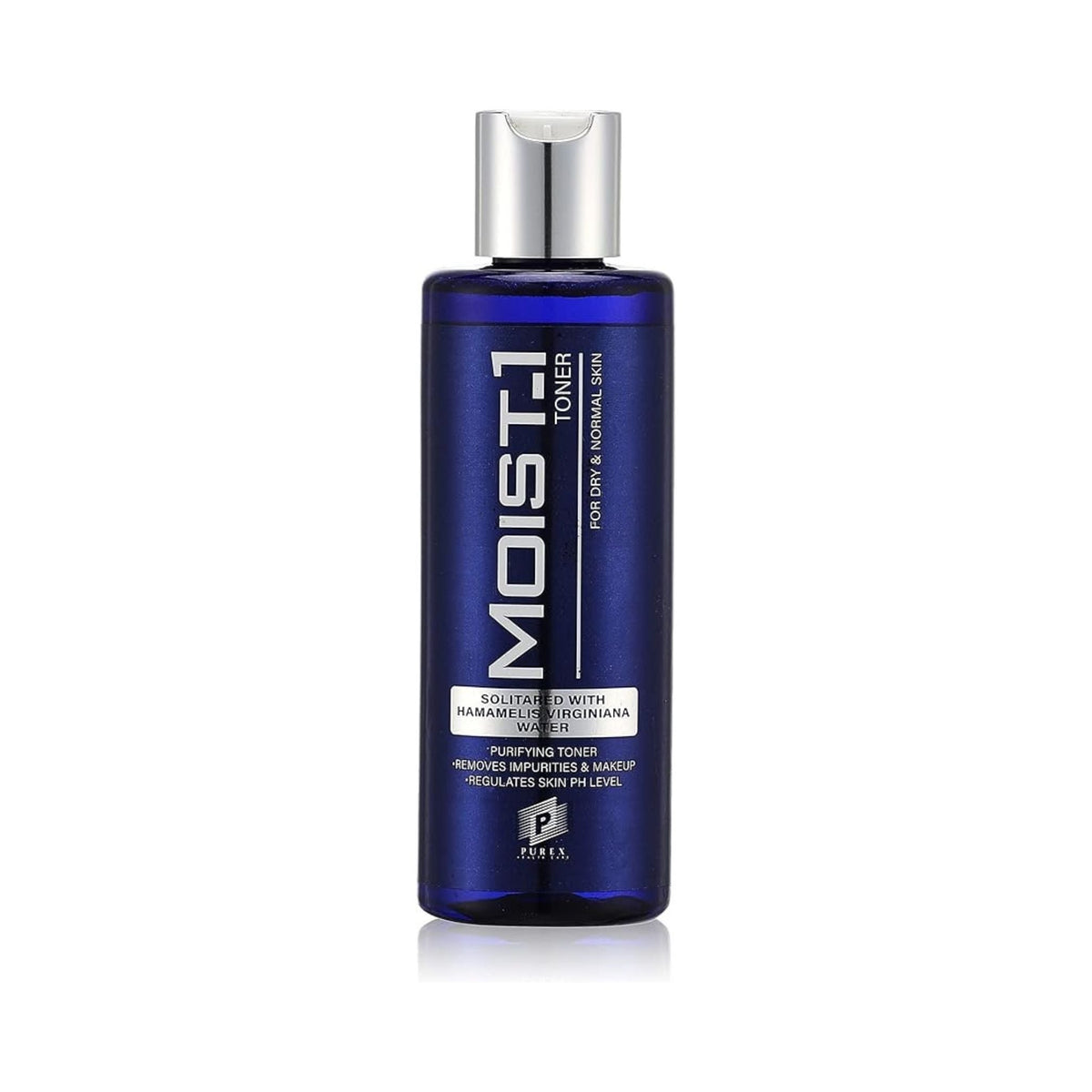 Refect Beauty Moist-1 hydration boosting facial toner in a blue bottle for dry and normal skin