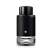 Refect Beauty Mont Blanc Explorer Eau de Parfum bottle with a black textured leather-like wrap and silver emblem.