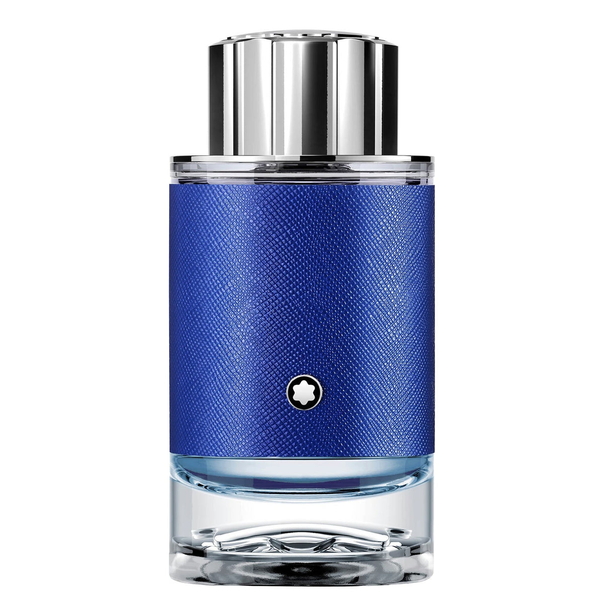 Refect Beauty Mont Blanc Explorer Ultra Blue eau de parfum in a textured blue bottle with a silver cap