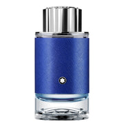 Refect Beauty Mont Blanc Explorer Ultra Blue eau de parfum in a textured blue bottle with a silver cap