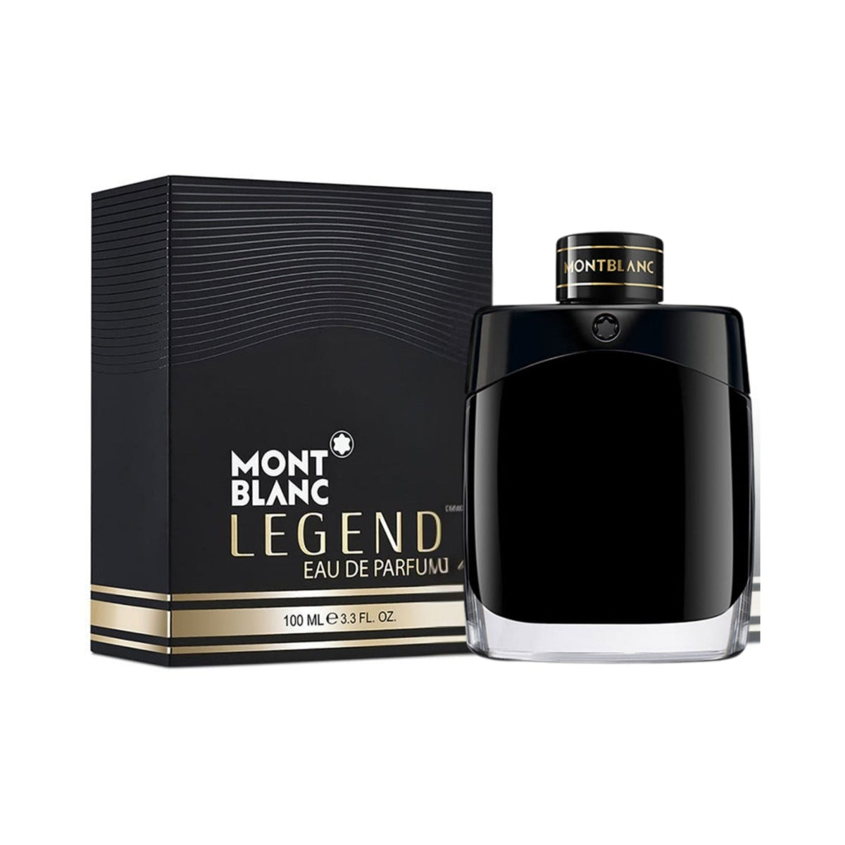 Refect Beauty Mont Blanc Legend Eau de Parfum for men in a sleek black bottle with matching gift box