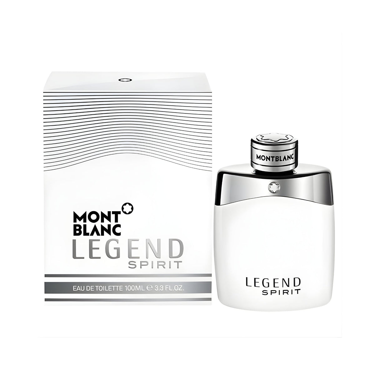 Refect Beauty Mont Blanc Legend Spirit Eau de Toilette fragrance bottle and white box packaging for men