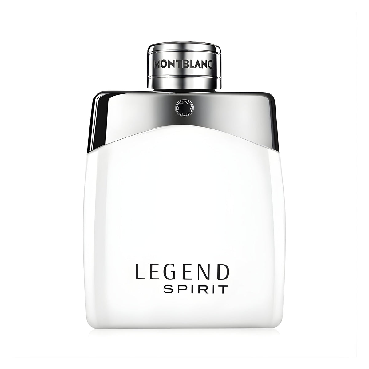 Refect Beauty Mont Blanc Legend Spirit Eau de Toilette in a sleek white bottle with a silver cap for men