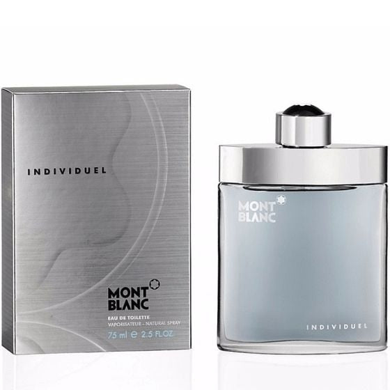Refect Beauty Montblanc Individuel eau de toilette bottle and silver box packaging for men