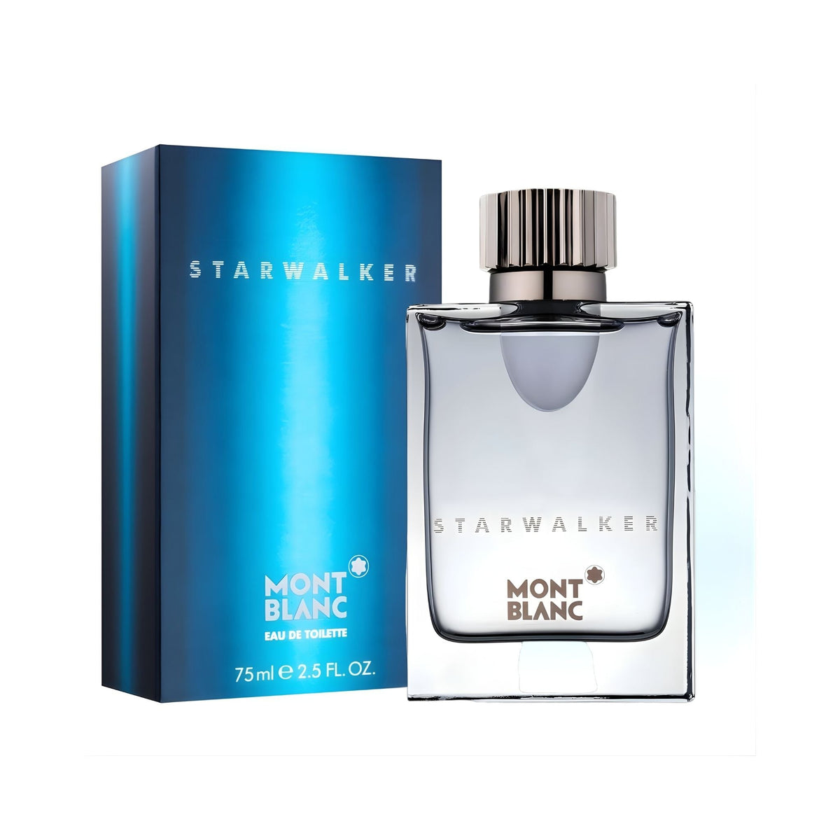 Refect Beauty Montblanc Starwalker Eau de Toilette 75ml bottle and blue gradient packaging for men