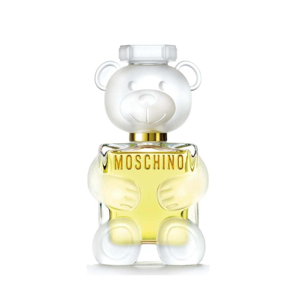 Refect Beauty Moschino Toy 2 Eau de Parfum in a playful clear glass teddy bear bottle with gold accents