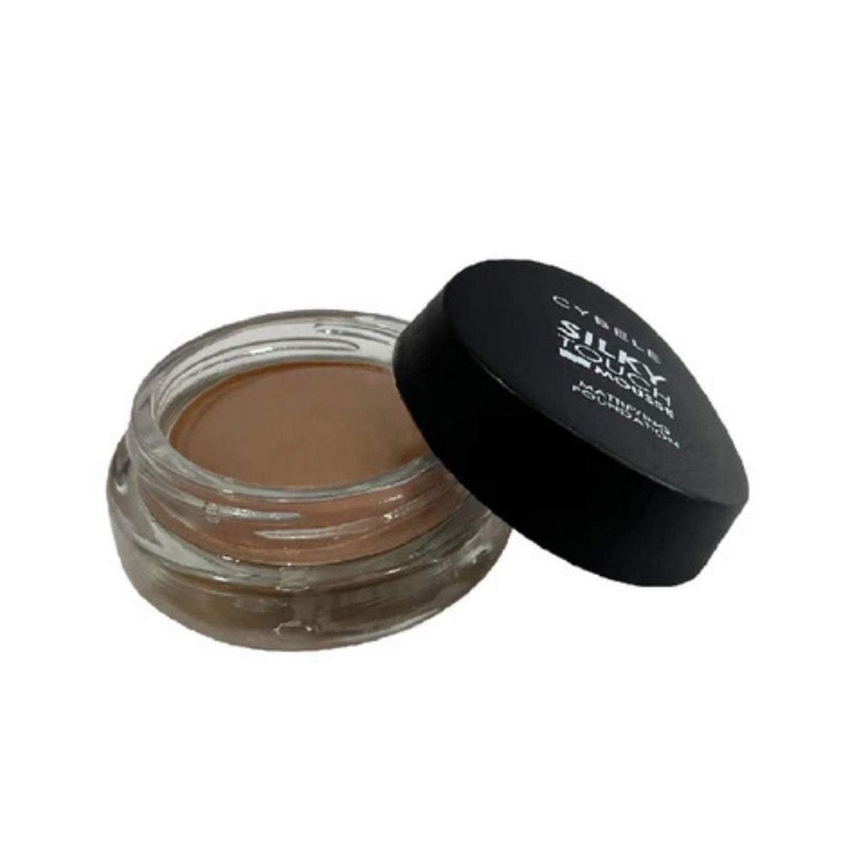 Refect Beauty Cybele Silky Touch Mousse Mattifying Foundation in a glass jar with a black lid