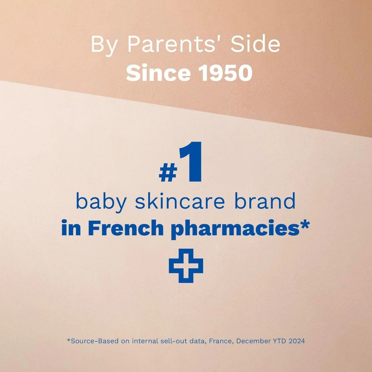 Refect Beauty graphic highlighting Mustela as the number one baby skincare brand in French pharmacies since 1950.