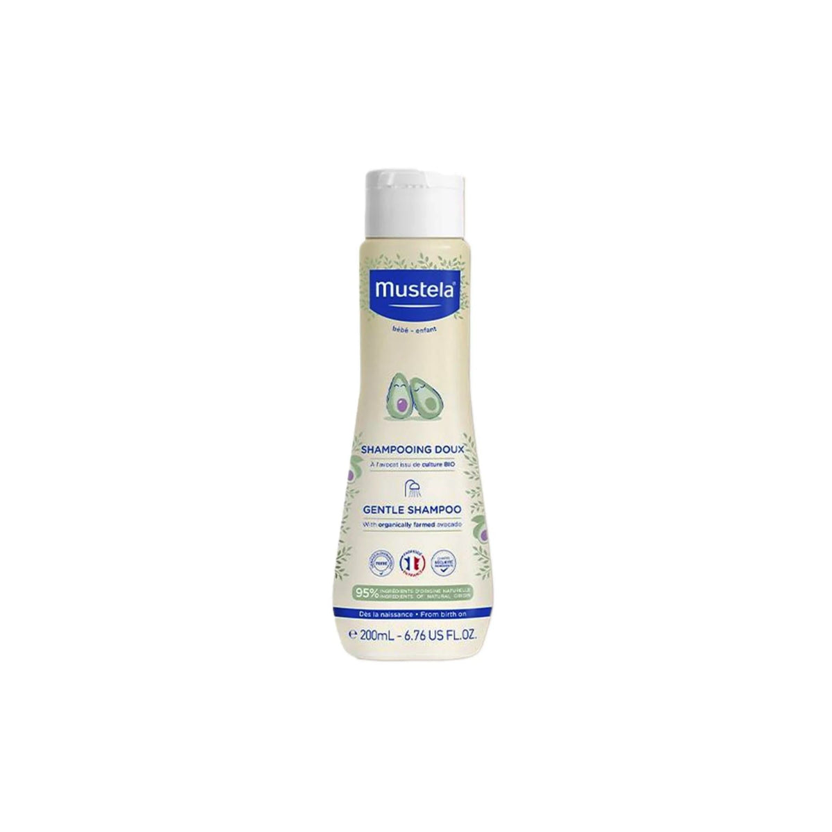 Refect Beauty Mustela Gentle Shampoo for babies and children in a 200ml bottle with avocado extract