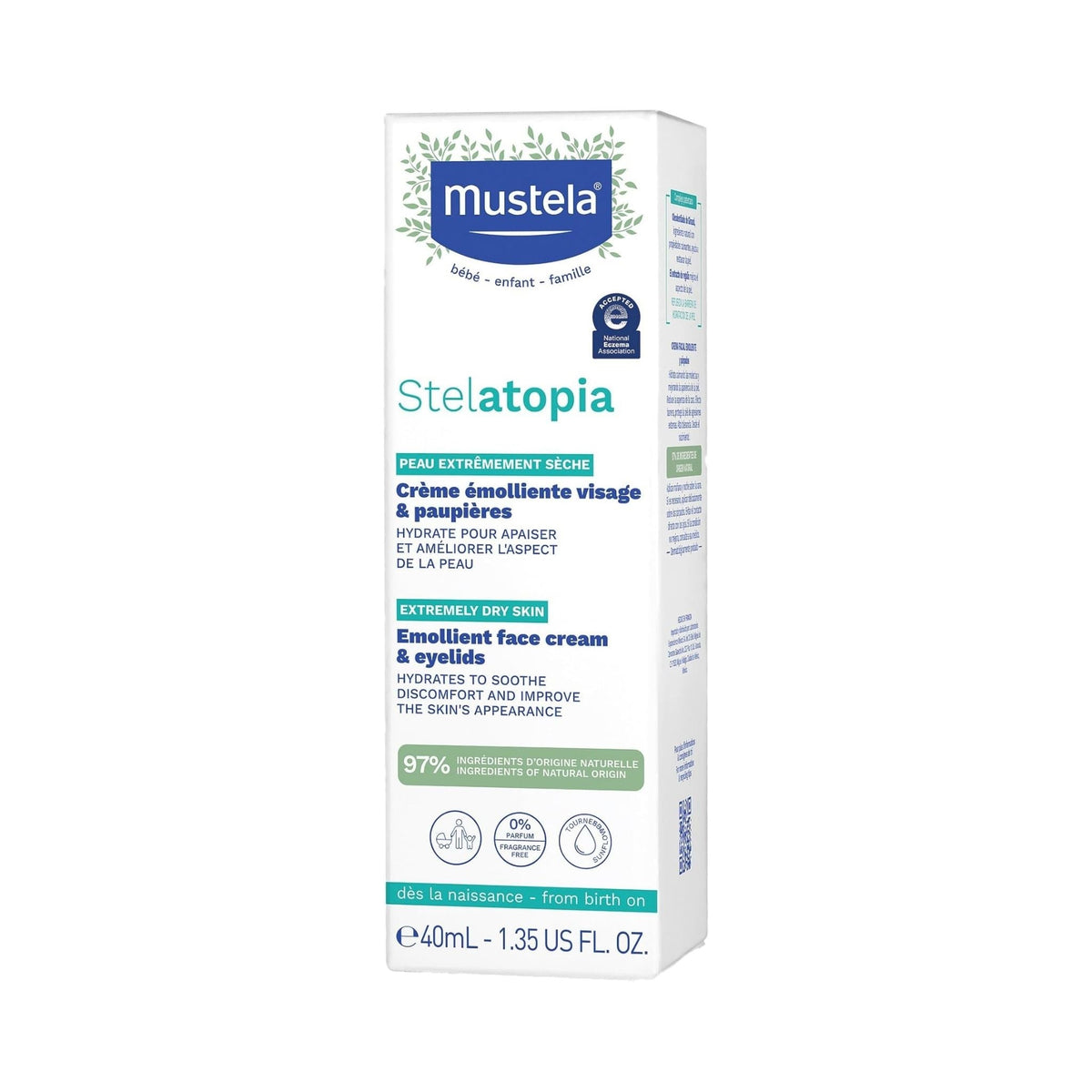Refect Beauty Mustela Stelatopia emollient face cream for babies with extremely dry and eczema-prone skin