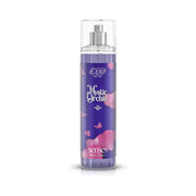 Refect Beauty Eva Senses Mystic Orchid body splash in a purple spray bottle with floral orchid petal graphics
