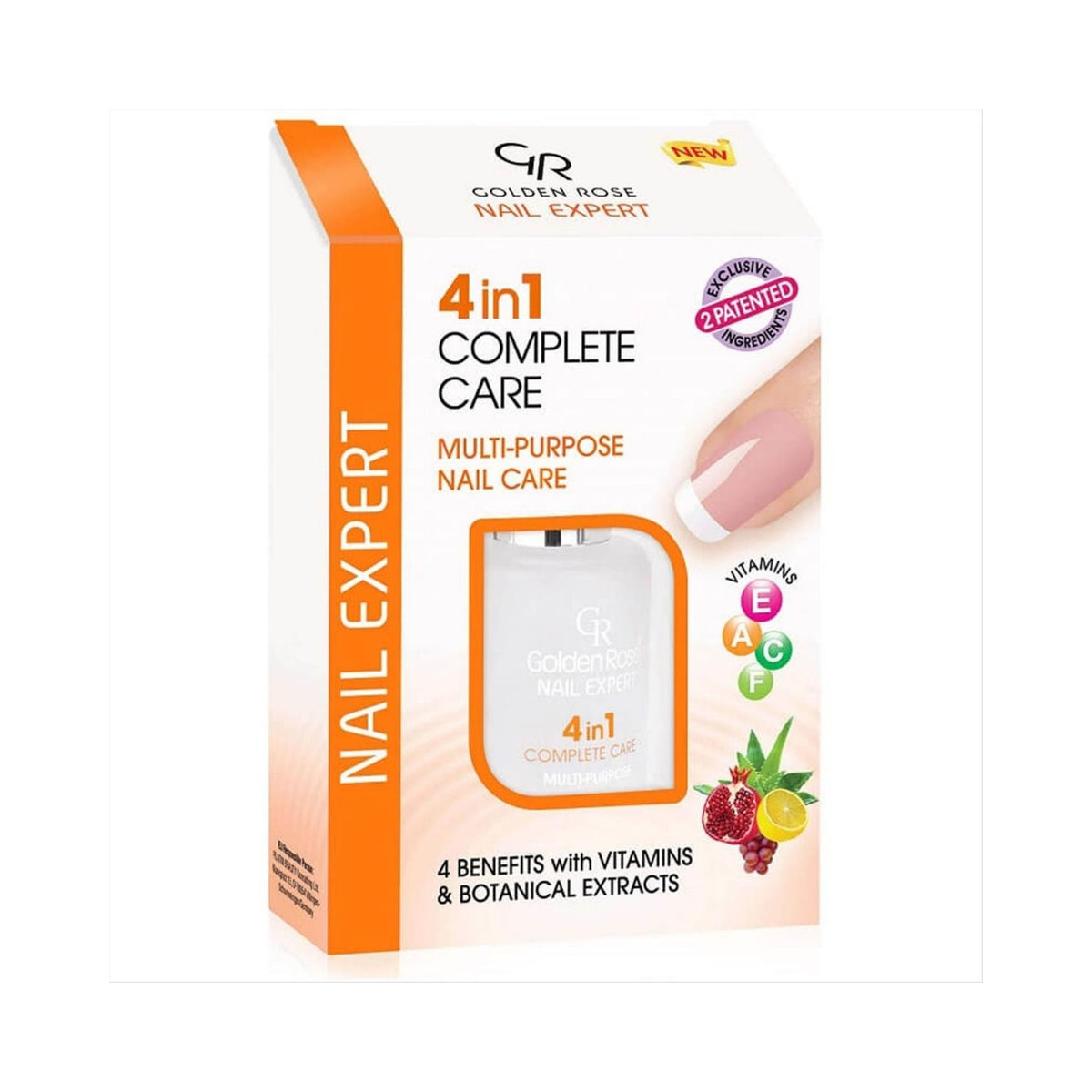 Refect Beauty Nail Expert 4 in 1 Complete Care bottle and packaging featuring vitamins and botanical extracts.