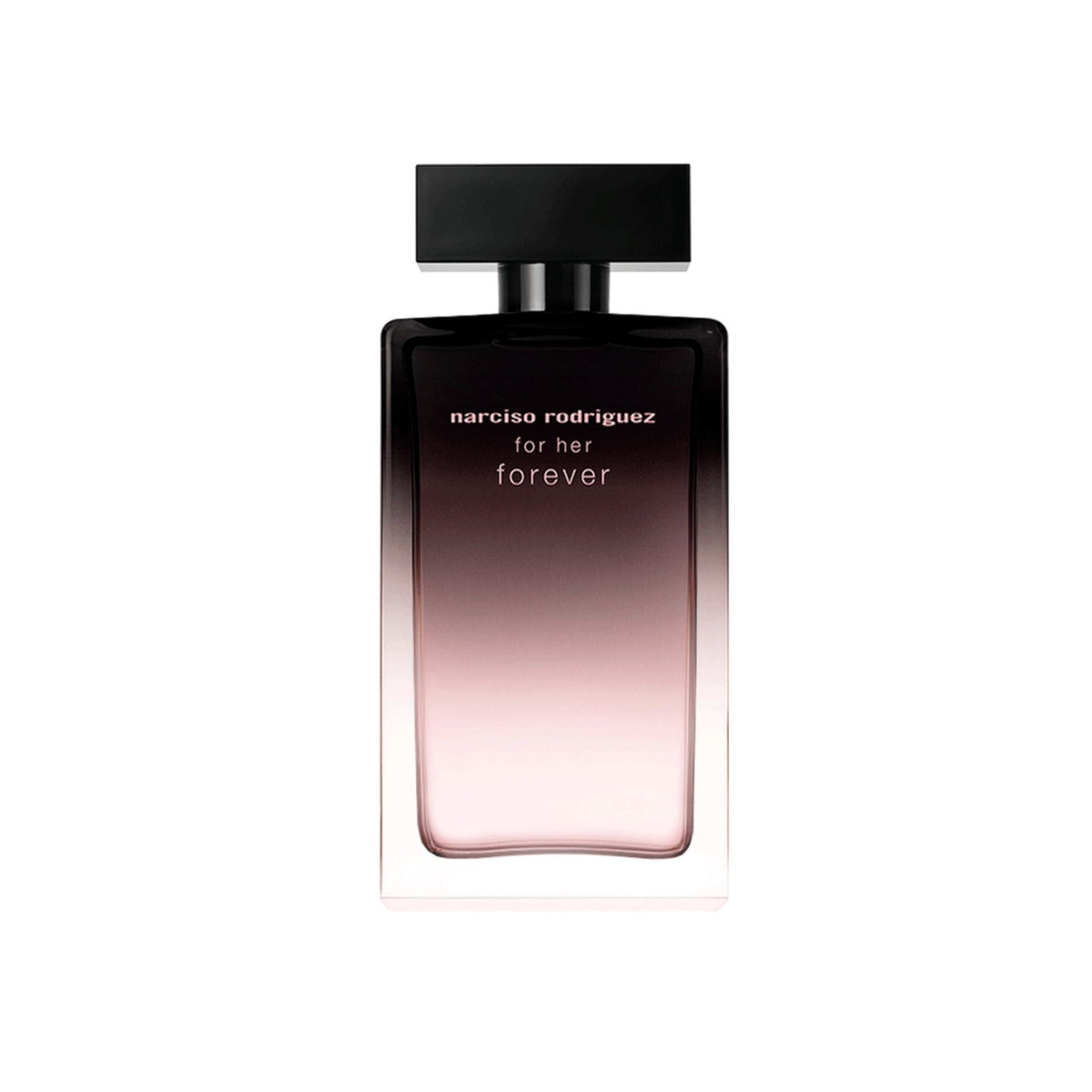 Refect Beauty Narciso Rodriguez For Her Forever Eau de Parfum in a sleek glass bottle with a black cap.