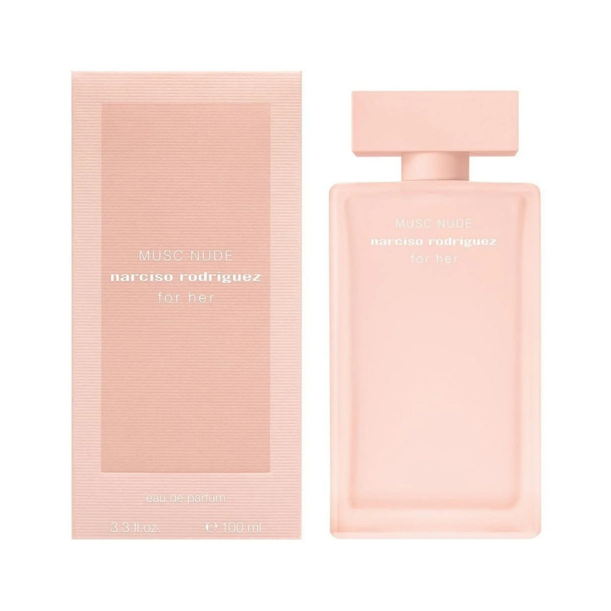 Refect Beauty Narciso Rodriguez Musc Nude Eau de Parfum bottle and matching soft pink box packaging