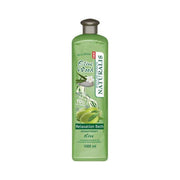 Refect Beauty Naturalis Relaxation Bath Olive Wood shower gel in a 1000ml green bottle with olive illustrations.