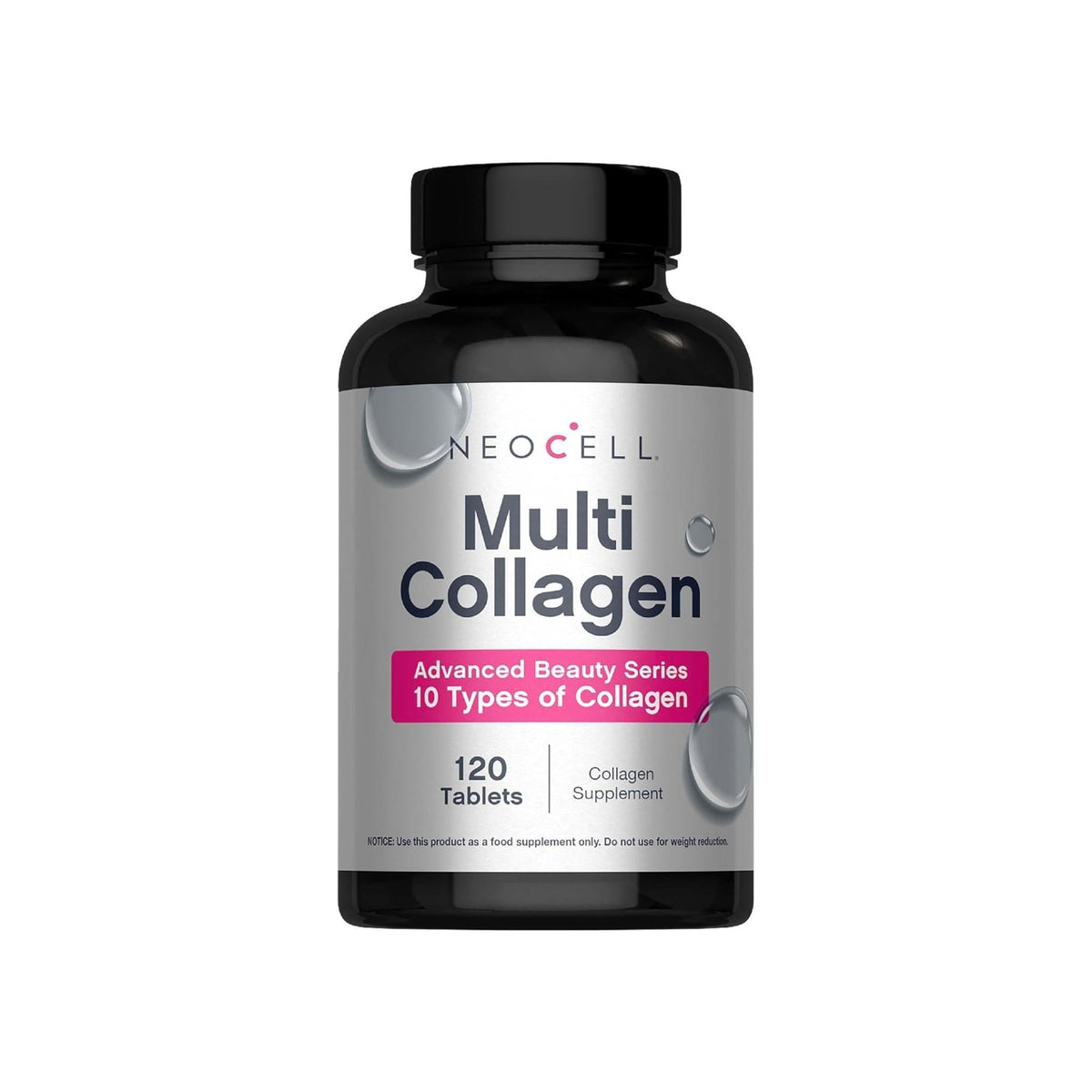 Refect Beauty NeoCell Multi Collagen Advanced Beauty Series bottle containing 120 tablets for skin and hair health