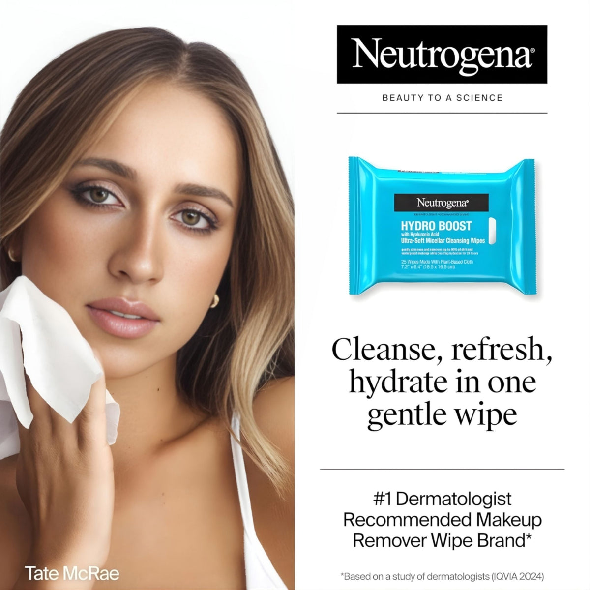 Refect Beauty Neutrogena Hydro Boost cleansing makeup remover wipes for hydrating and refreshing skin care