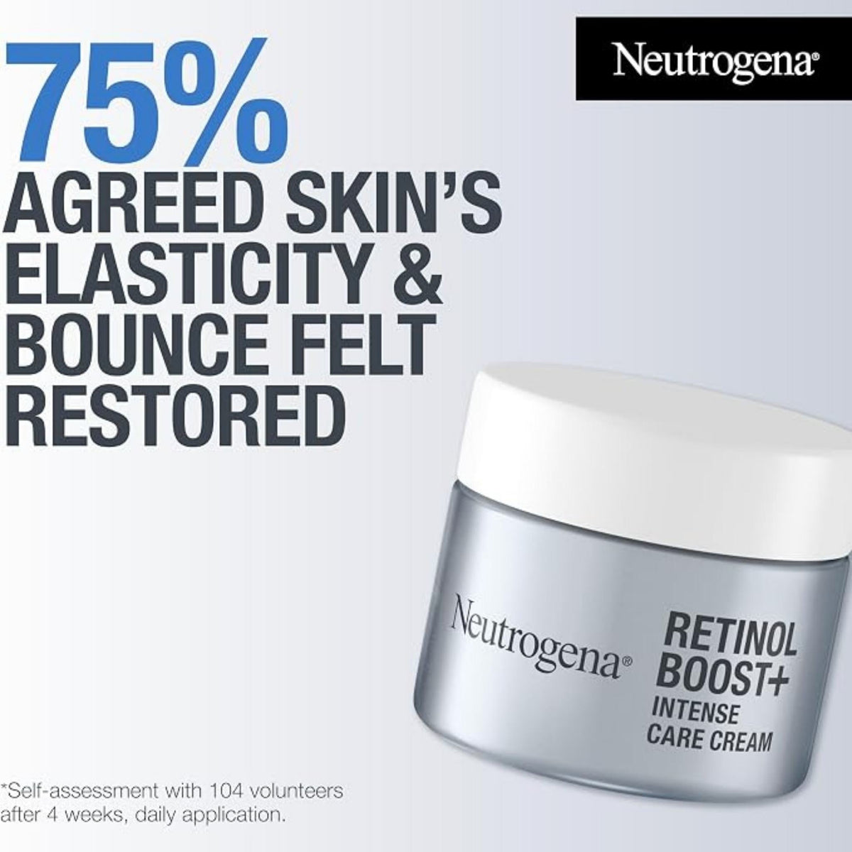 Refect Beauty Neutrogena Retinol Boost+ Intense Care Cream jar featuring anti-aging moisturizer for skin elasticity.