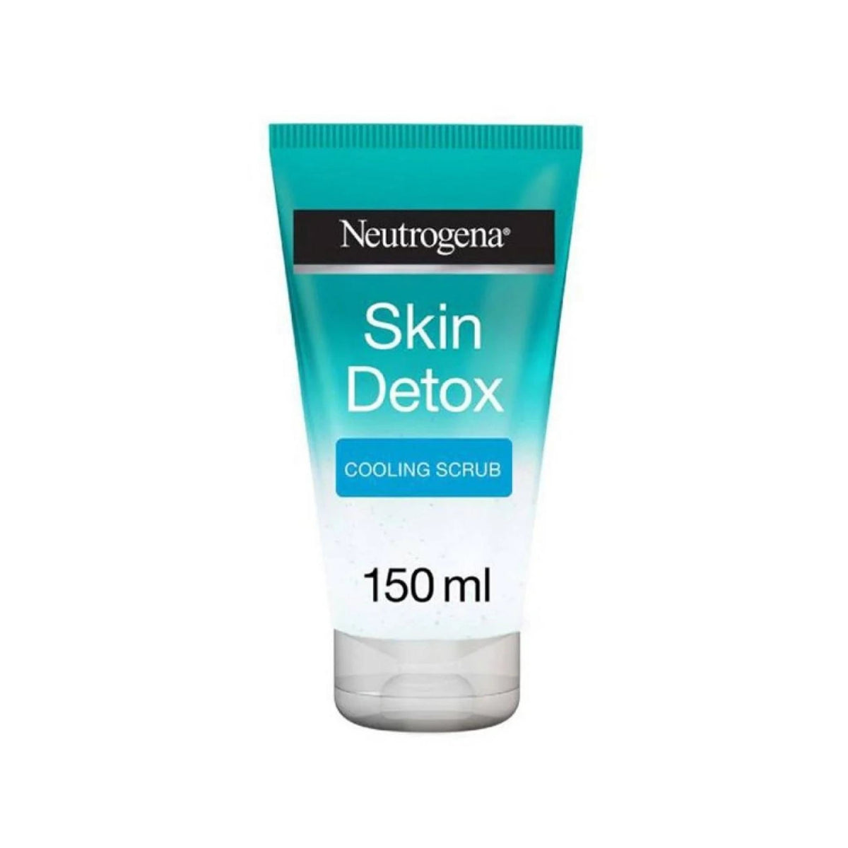 Refect Beauty Neutrogena Skin Detox Cooling Scrub in a 150ml teal and white squeeze tube for daily exfoliation.