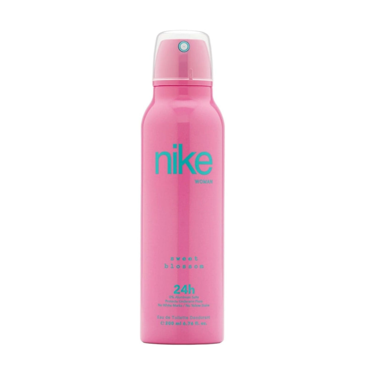 Refect Beauty Nike Sweet Blossom Woman EDT deodorant spray in a bright pink 200ml aerosol can with floral scent.