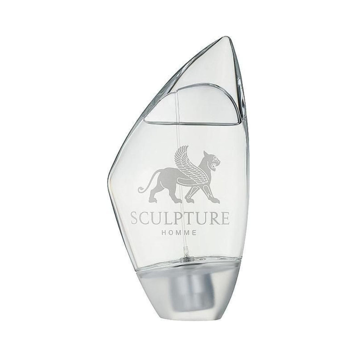 Refect Beauty Nikos Sculpture Pour Homme Eau de Toilette in a unique clear glass bottle with a winged lion logo