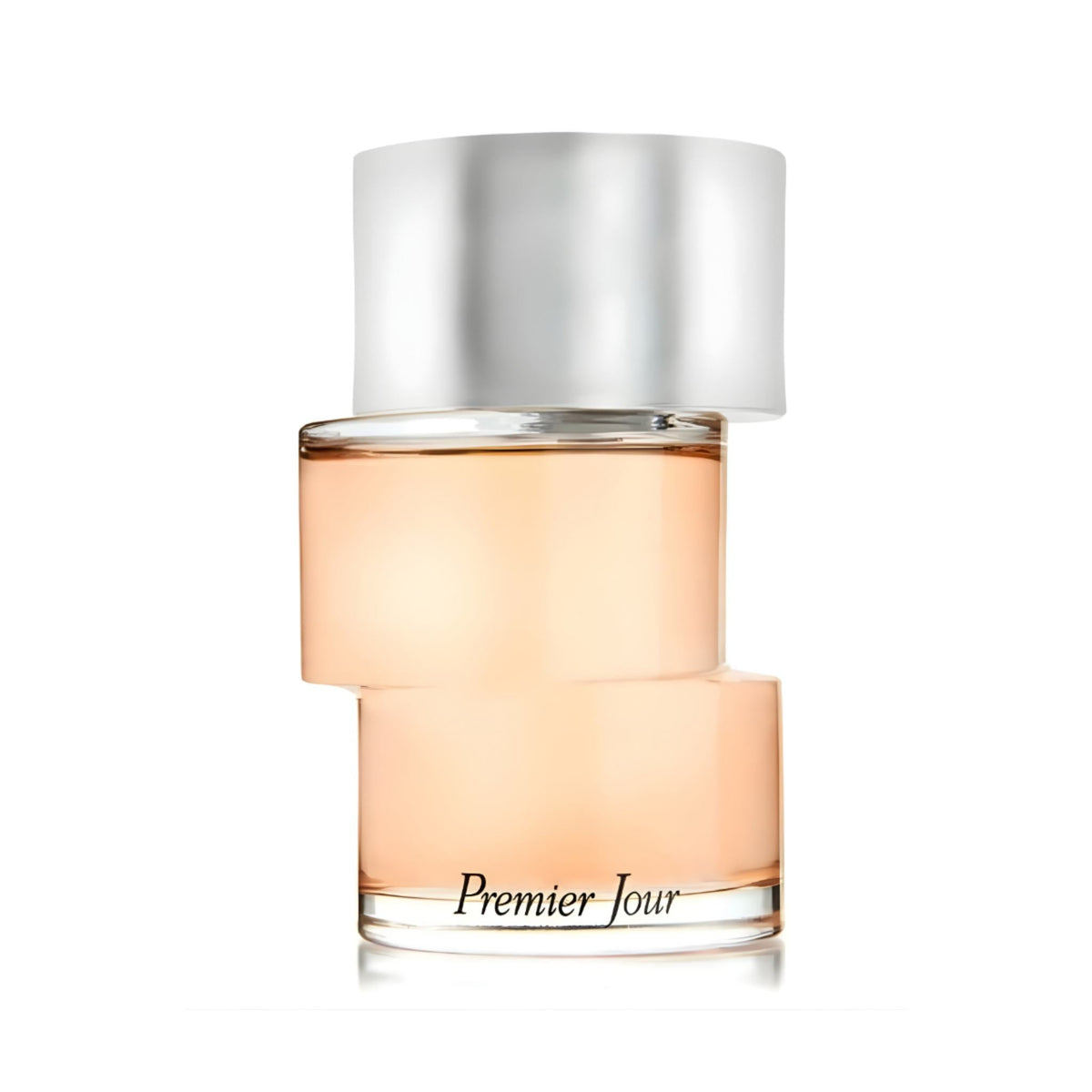 Refect Beauty Nina Ricci Premier Jour Eau de Parfum in a unique stacked glass bottle with a soft peach fragrance