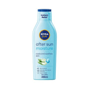 Refect Beauty Nivea After Sun moisture lotion with aloe vera and avocado oil in a light blue 200ml bottle