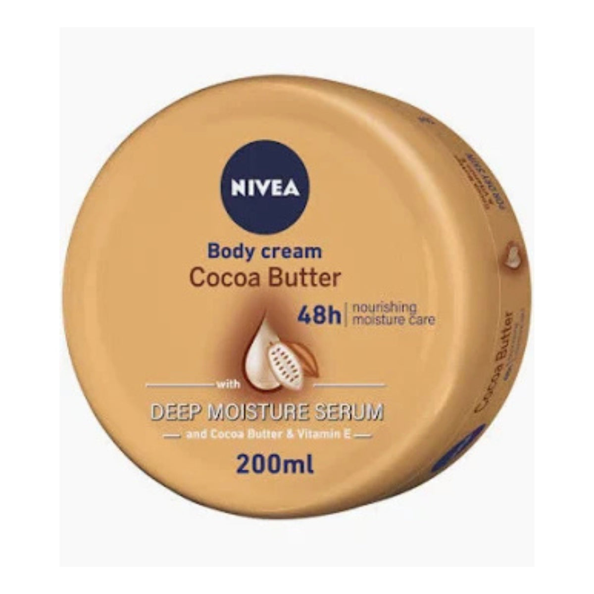 Refect Beauty Nivea Cocoa Butter Body Cream in a 200ml round jar for deep skin nourishment and hydration