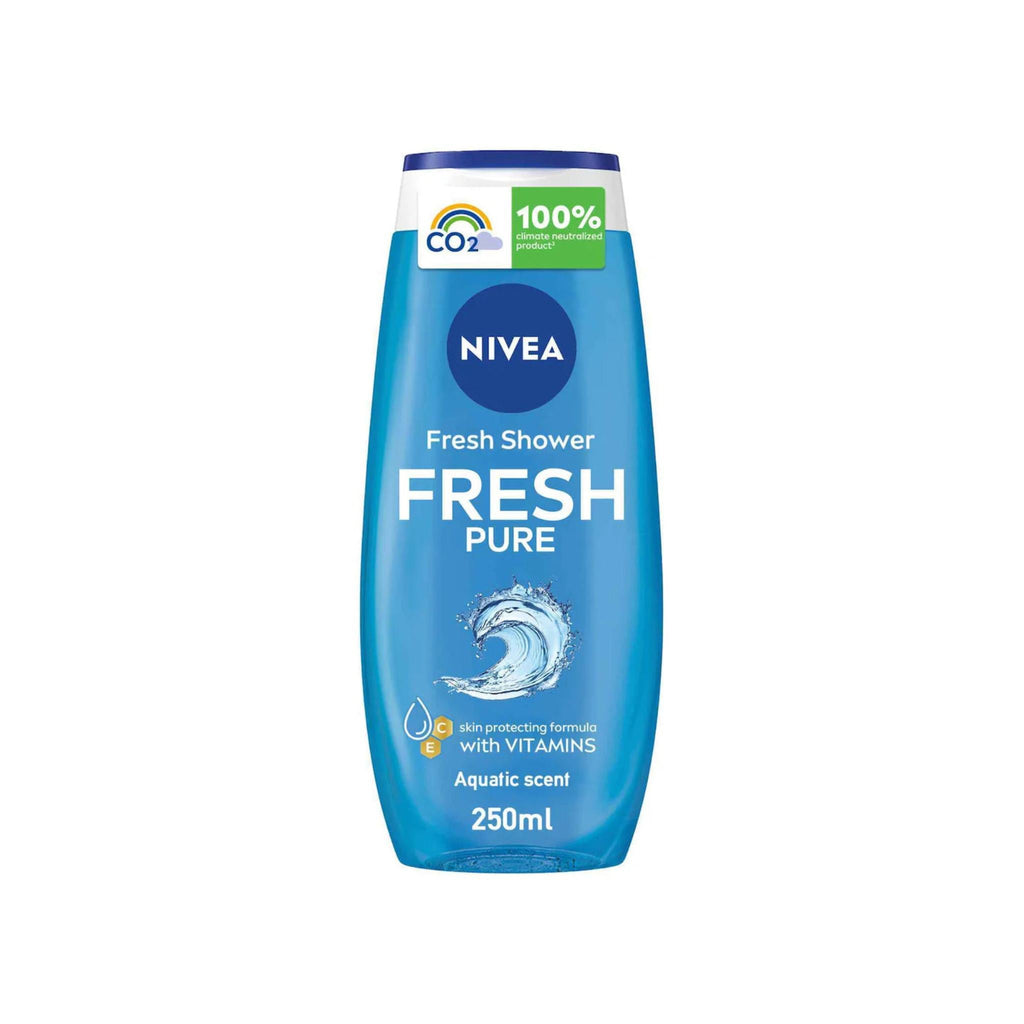 Refect Beauty Nivea Fresh Pure shower gel bottle with aquatic scent and vitamin-enriched formula